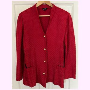 NWOT Red Blazer/Cardigan with Gold Buttons